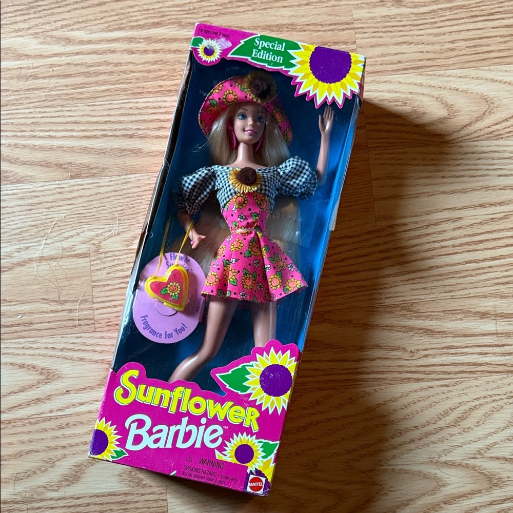 Vintage Barbie Sunflower Special Edition Doll in Pink and Yellow